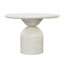 Domingo 42" Round Mango Wood Dining Table, Whitewash