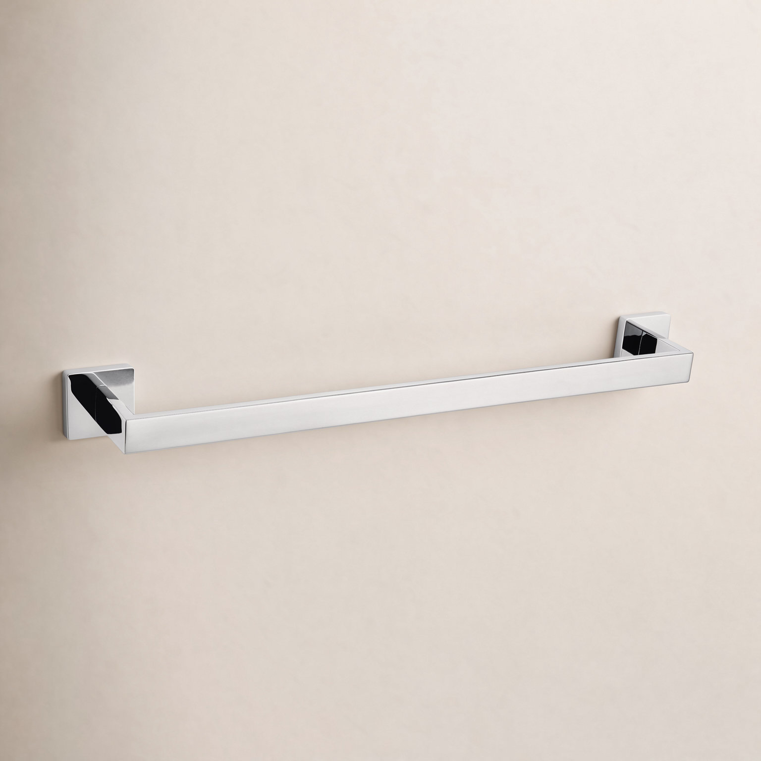 24" Wall-Mounted Stainless Steel Towel Bar, 3.13'' H X 23.75'' L X 2.19'' D, Polished Chrome