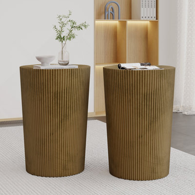 METAL HAMMERED END TABLE
