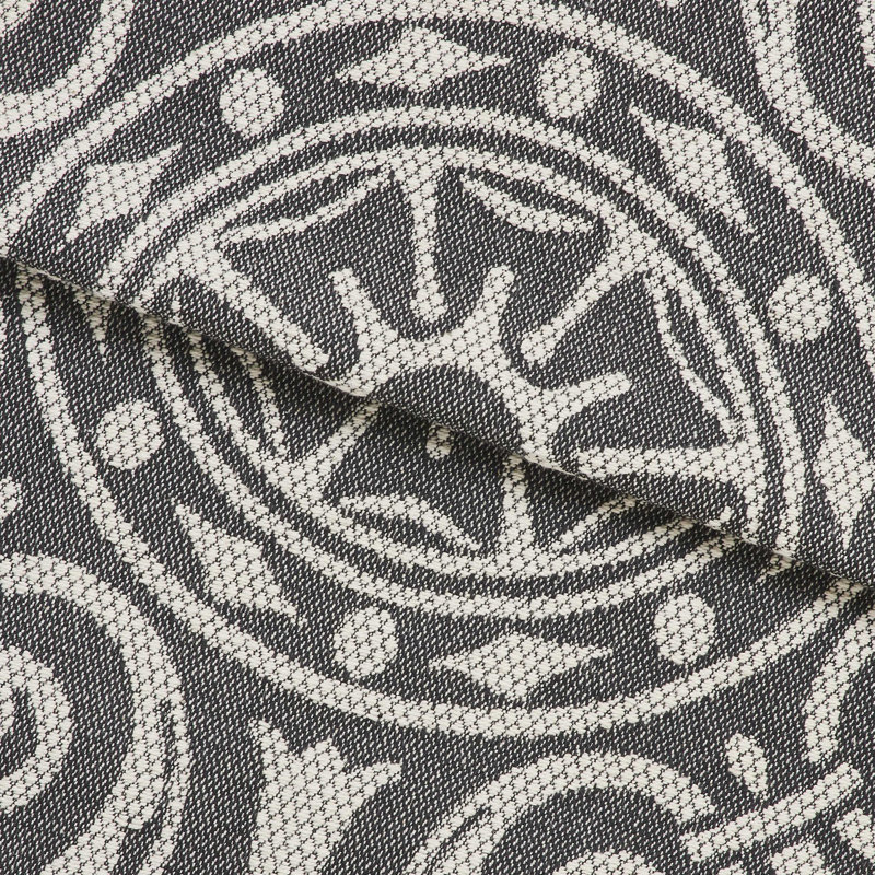 Rio Lightweight Cotton Blend Woven Jacquard Traditional Medallion Bedspread/Coverlet Set, Full + 2 Shams, Charcoal