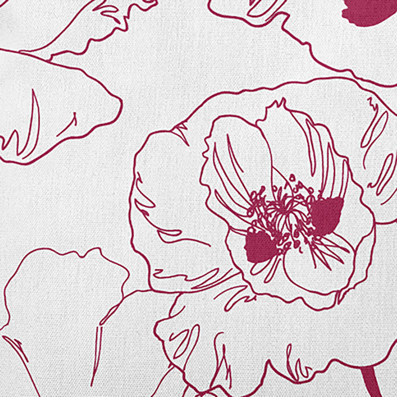 Coussin décoratif floral intérieur / extérieur en polyester, H 16 po x l 16 po, Carré