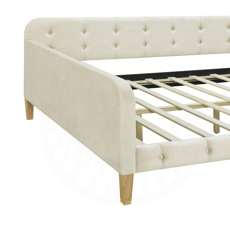 Lit de jour Jeroma, Lit simple, Beige
