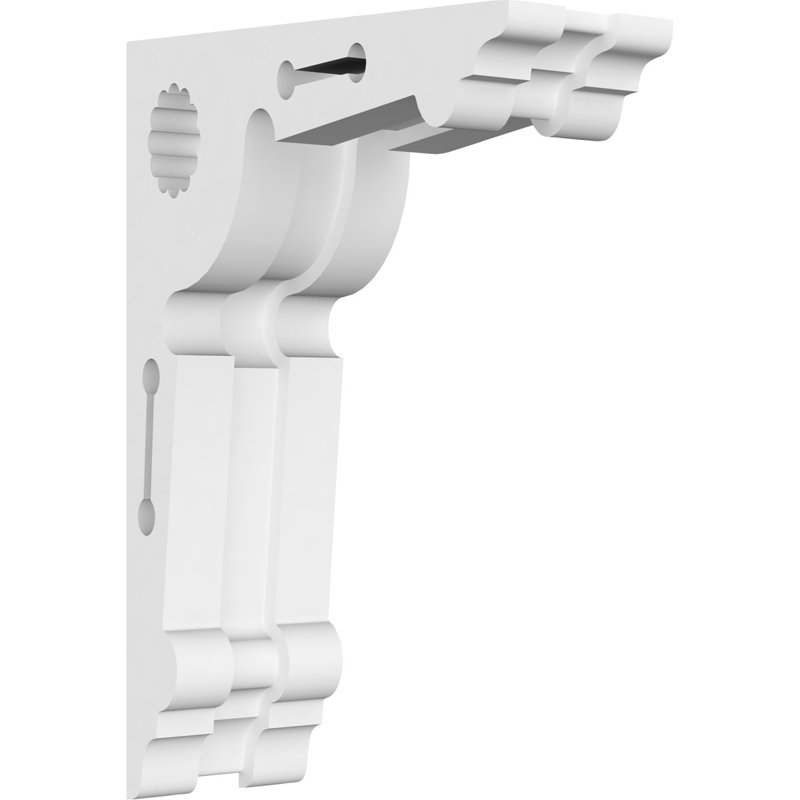 Corbeau en PVC de qualité architecturale Cena, H 6 po x l 4 po x P 1,875 po