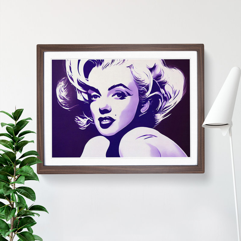 Beautiful Marilyn Monroe Vol.2 1 Piece Single Picture Frame Wall Art, 34cm H x 46cm W x 2cm D, Walnut Framed