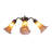 19" Wide Amber/Purple Tiffany Pond Lily 4 Light Fan Light-1487045182