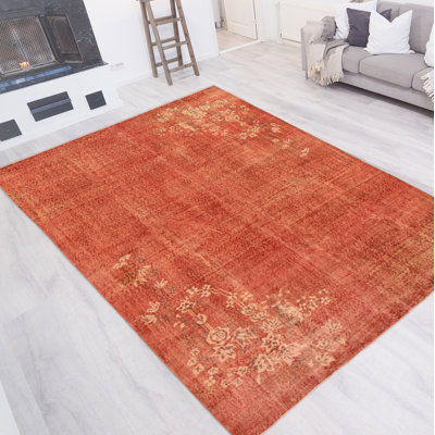 Ohene One-of-a-Kind 7'0" X 10'0" 2000s Wool Area Rug in Red
