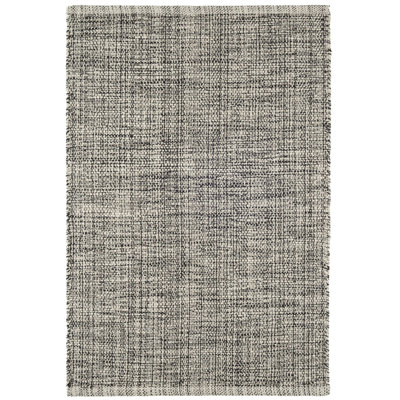 Marled Black Handwoven Cotton Rug