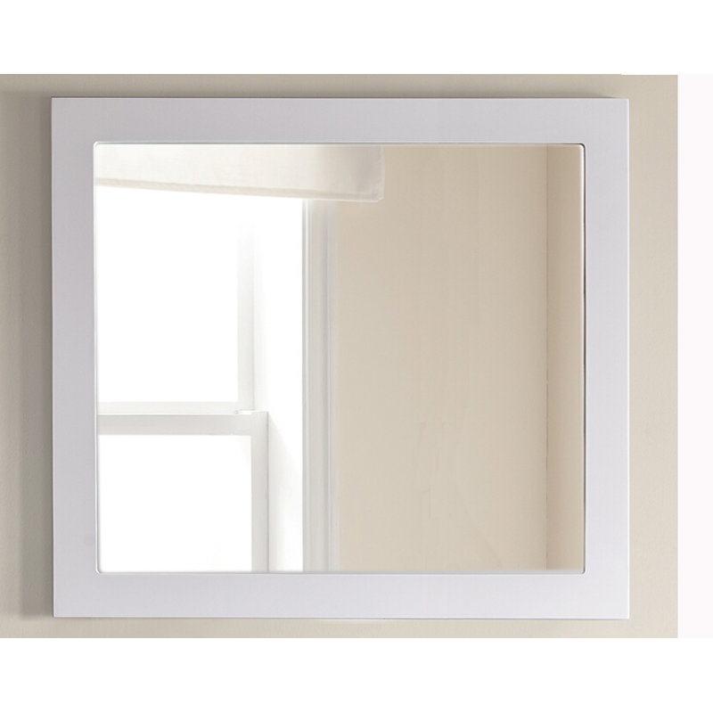 Miroir de salle de bain biseauté 36 po Markes, Blanc
