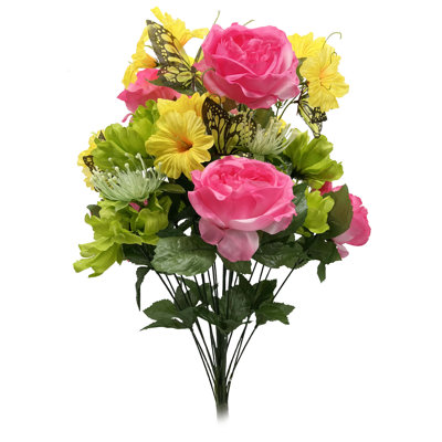 Arrangement floral roses artificielles