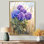Farley, hortensias et herbes sauvages - hydrangées, reproduction d'art sur toile