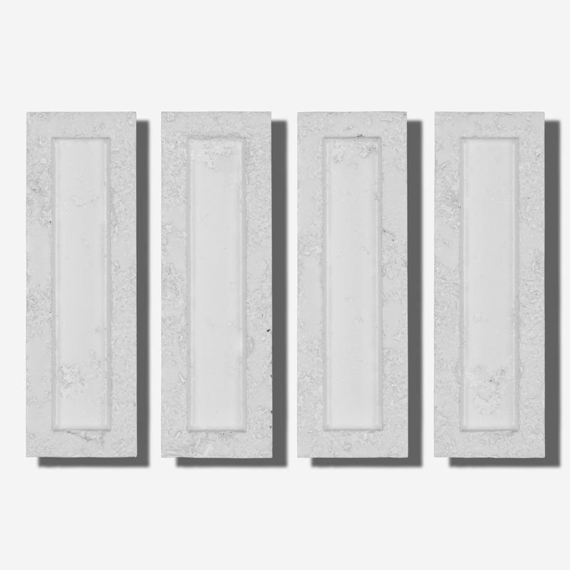 3,13 po X 10,62 po Carreau de céramique 3D texturé mat 3D (3,25 pieds carrés / caisse), Blanc antique