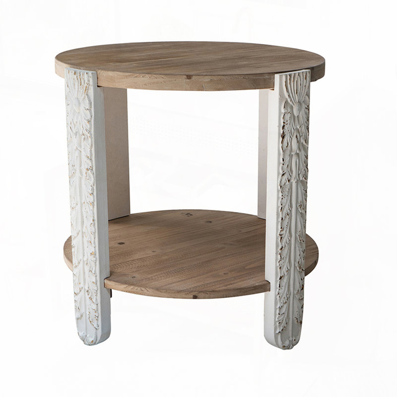Table basse ronde à deux niveaux