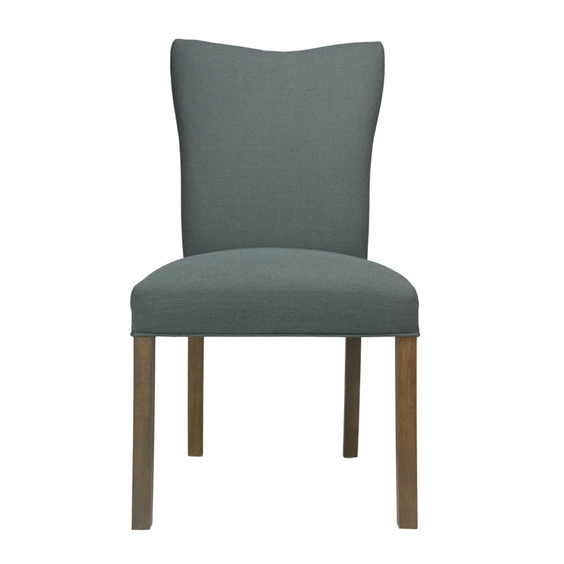 Chaise parsons rembourrée Hilley Spring Seating, Noyer, Gris anthracite