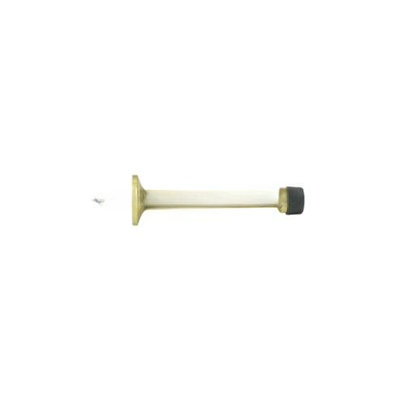 Deltana BDS425U3-UNL 4" Baseboard Door Bumper, Solid Brass in Unlacquered Brass