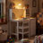 Kids Study Desk And Chair Set With Bookshelf, Flip-Top Desk, LED Lamp