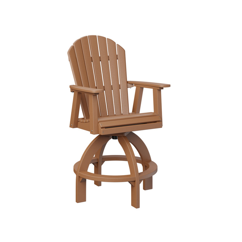 Comfo Back Outdoor Bar Stool, White/Slate, 26.5"