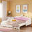 Extending Upholstered Daybed With Led Lights And Crown Headboard-1767416461