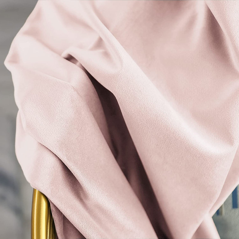 Room Darkening Curtain Pair, 52" W x 108" L, Pink