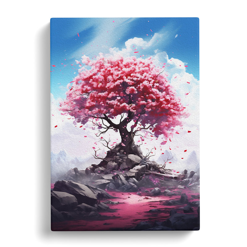 Cherry Blossom Tree Digital No.2 - No Frame Print, 50cm H x 35cm W x 3cm D