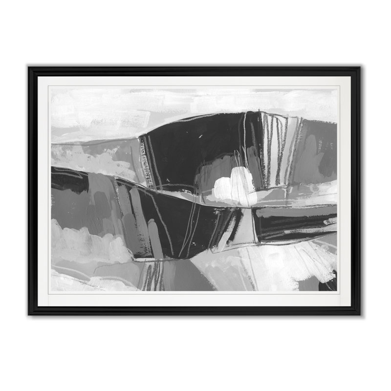 «Neutral Landscape Sketch I», reproduction sur toile, H 18,5 po x l 24,5 po x P 1,5 po, Cadre noir