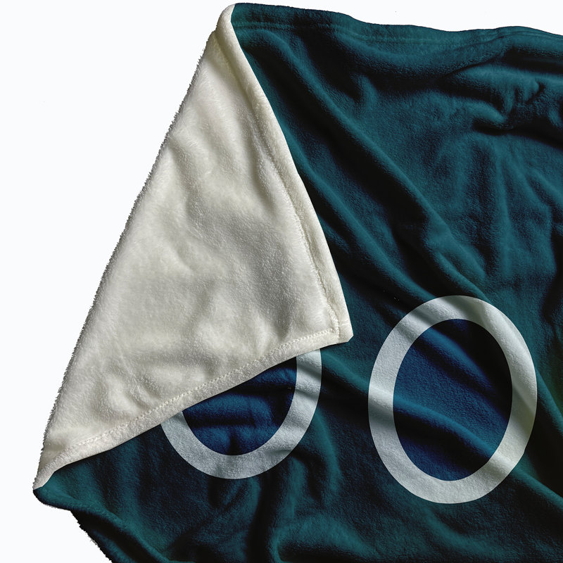 Elzy Plain Weave / Muslin Throw Blanket, Teal
