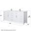 Beckett 84" Freestanding Double Bathroom Vanity with Cultured Marble Top-52605369-52605372-61131905