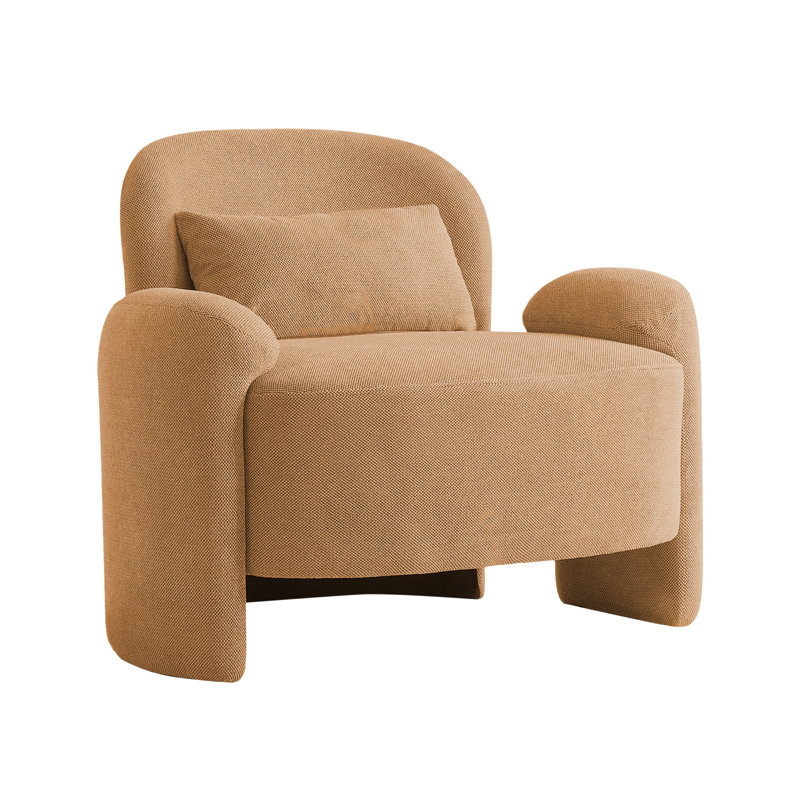 Fauteuil d'appoint moderne surdimensionné 37,2 po, Brun