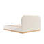 Lit tapissier en bois massif blanc Blanca-50342143