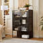 Tall Lighted Display Cabinet with Tempered Glass Door