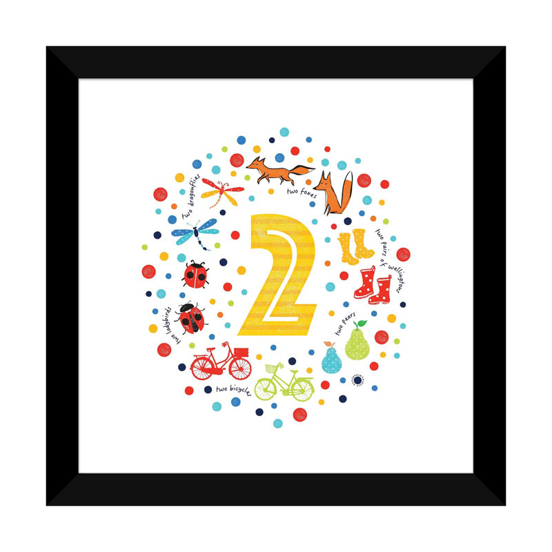 2 - Impression d'art graphique, H 16 po x l 16 po x p 1 po, Papier encadré noir, Blanc