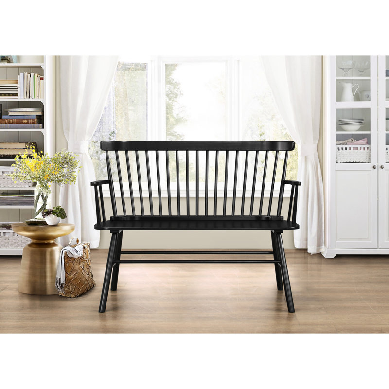 Ornement décoratif en bois avec chaise en bois noir Accent, Noir