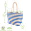 Large Striped Canvas Tote Beach Bag - 55cm x 36cm-86609270