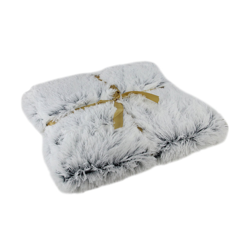 White Contemporary Rectangular Throw Blanket 55" x 62"