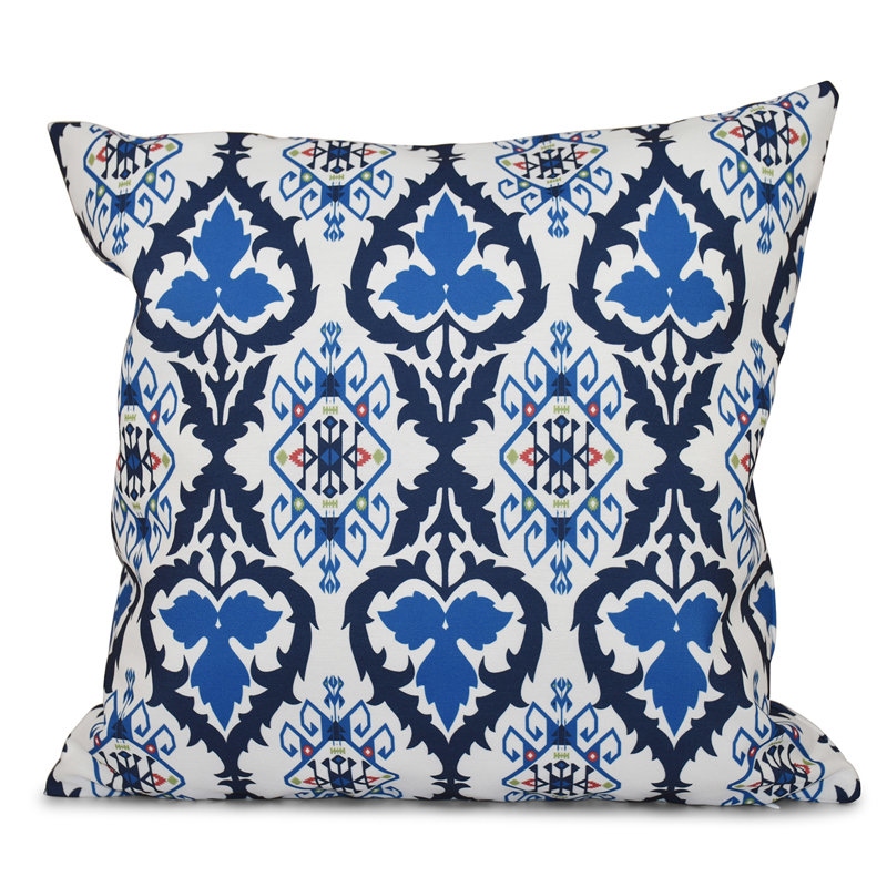 Housse et insert de coussin carré Happy Hippy, Bleu marine, H 18 po x l 18 po