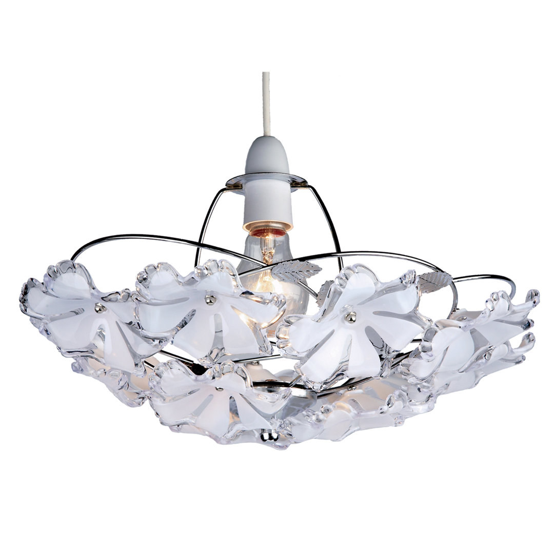 20cm H Plastic Bowl Pendant Shade ( Screw On ) in White
