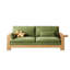 Canapé-lit modulaire en polyester vert avec rangement