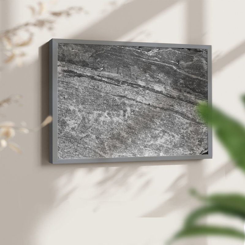 Found Textures III - Reproduction encadrée - Restickable, Gris, H 11 po x l 14 po