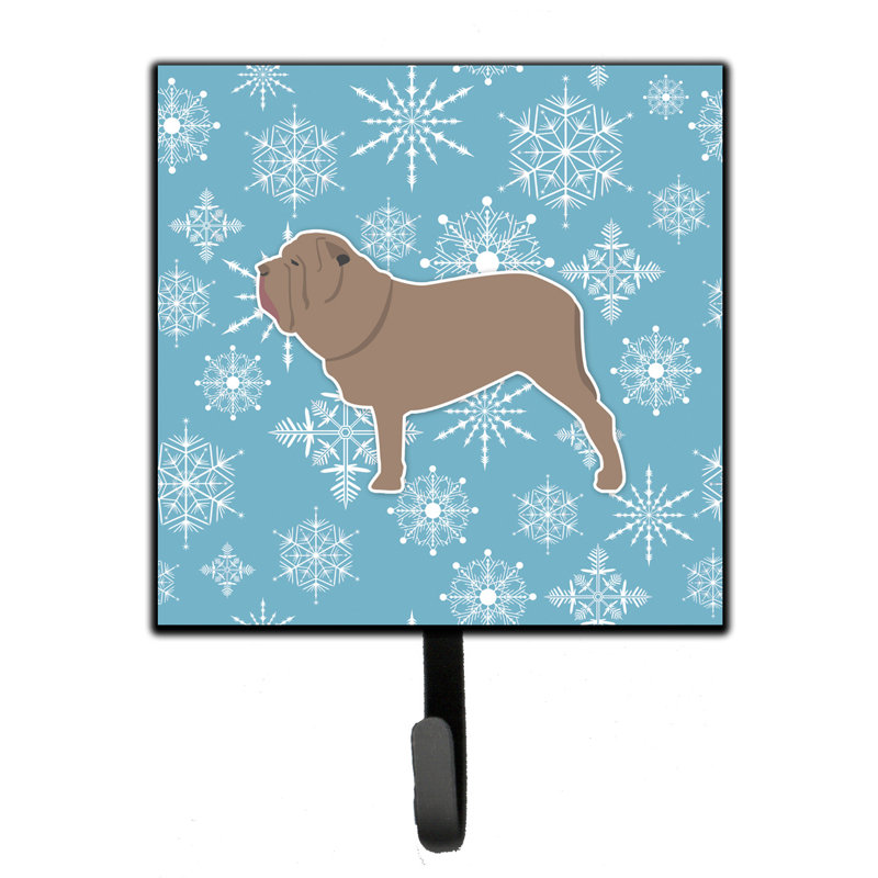 Bulger Metal Wall Organizer with Key Hooks, Neapolitan Mastiff