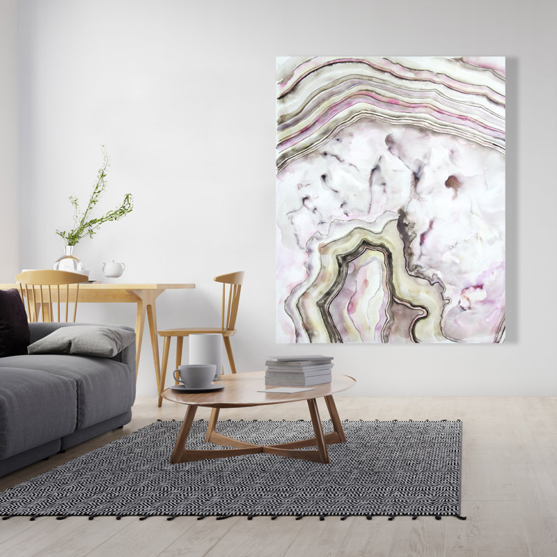 Toile spirituelle agate rose | Art mural Home Decor