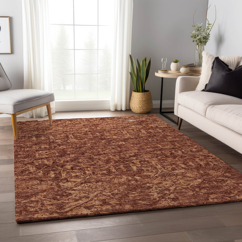 Tapis oriental lavable à la machine de qualité supérieure Mayfield AMF40, Argile, 2 pi 6 po x 3 pi 10 po