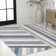 Huddersfield Rainbow Contemporary Stripe Blue/Cream/Gray Rug