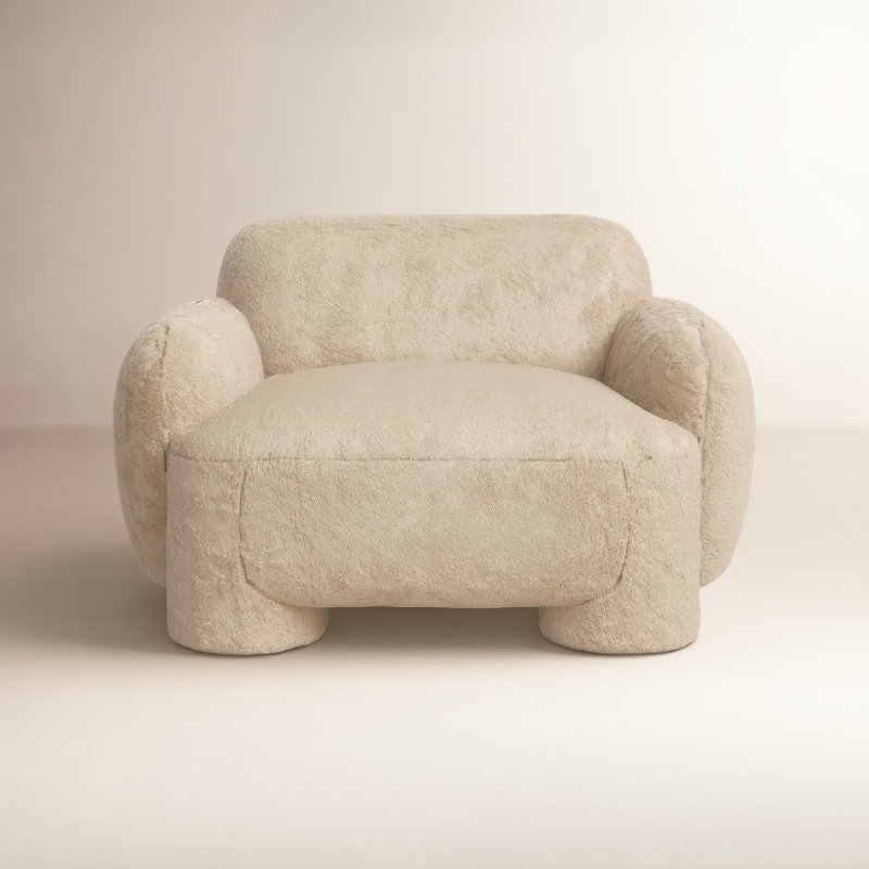 Mingh Tufted Armchair, Camel Polyester