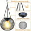 Ensemble de 4 lanternes solaires imperméables d'extérieur, lampes suspendues solaires en métal améliorées avec crochets et marche / arrêt automatique, éclairage de lanterne suspendue d'extérieur plus lumineux pour la décoration du sentier de jardin de porche