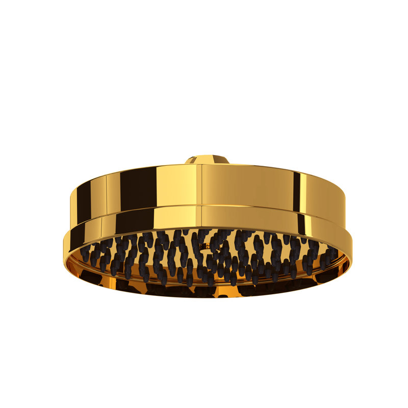 Deco 8" Rain Showerhead, Unlacquered Brass