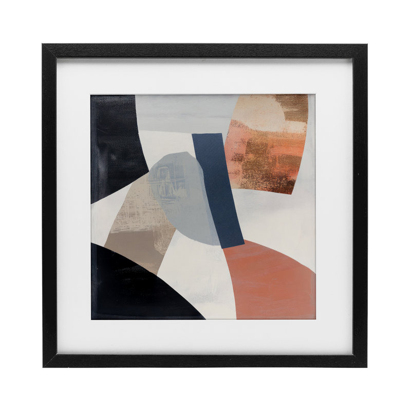 «Fragmented Abstract Arrangement», reproduction encadrée sous verre, conception de Mona Grace, H 13 po x l 13 po
