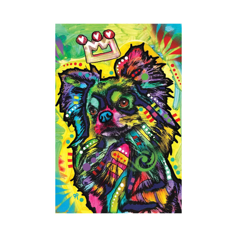 «The Star» par Dean Russo - Toile tendue avec châssis sur toile tendue, H 26 po x l 18 po x 1,5 po