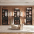 Closet System With Hanging Rods, Shoe Storage And Wood Drawers