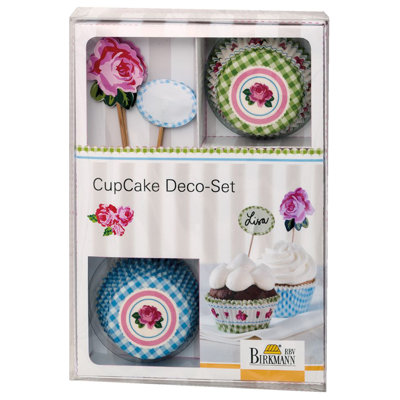 24-tlg. Muffinförmchen-Set Rose Deco