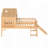 House Loft Bed with Slide and Playhouse Design, Star Moon-shaped Cutouts, LED Lights, No Box Spring Needed-538743517-538743518