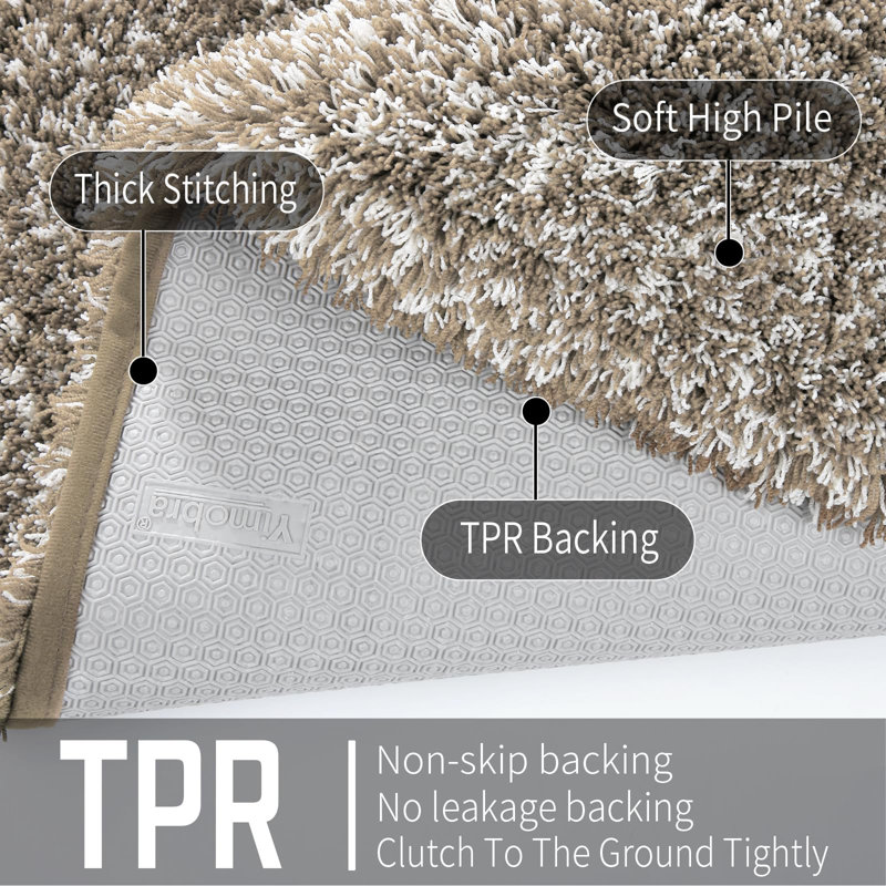 Justinian Microfiber / Microsuede Non-Slip Bath Mat, Light Brown